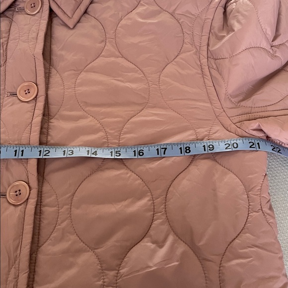 Madewell Pink Quilted Airpuff Shirt Jacket Size Medium - Picture 4 of 13